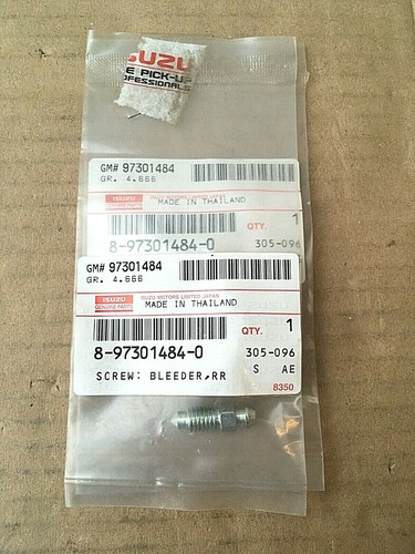 Isuzu brake bleeder screws - brake,
