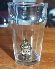 Retro Festival British Beer 80's 1/2 Pint Beer Glass 