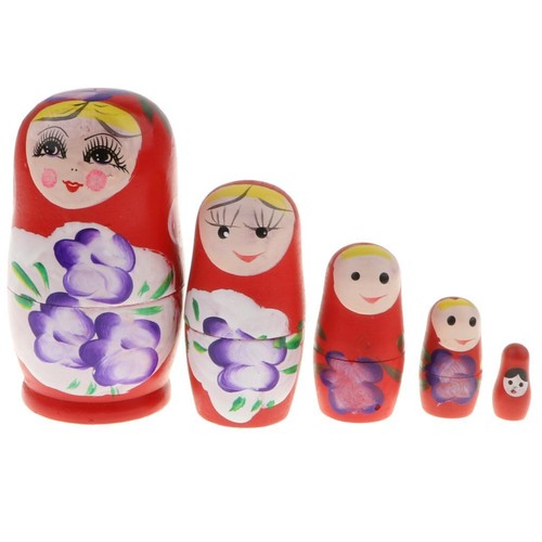 6pcs wooden russian nesting - 5/6pcs,