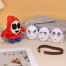 Super Mario Bros Plush Toys Shy Guy With Mask Replace Face Stuffed Doll Gifts