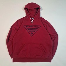 Columbia PFG Performance Fishing Gear Hoodie Sweatshirt Men's Red Size L