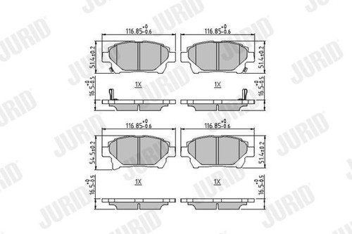 572618j brake pad set - 572618j, disc