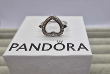 Pandora Sparkling Heart Floating Locket Ring Size 52 S925 ALE, Branded gift box