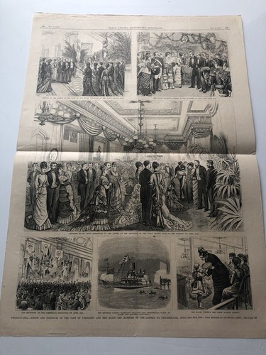 1878 leslie antique print - leslie’s,