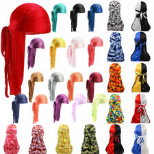 Men Silk Cap Wrap Satin Long