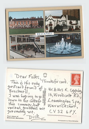 Vintage postcard bracknell - vintage,