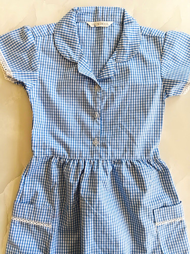 School girls blue white - m&s, blue/white