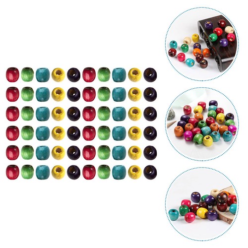 Durable wooden hair beads - wooden,