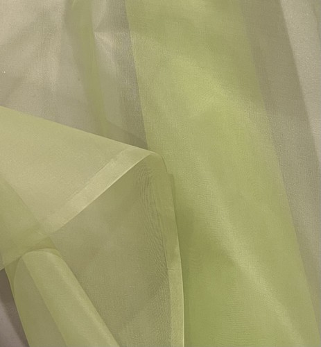 Apple green 100 silk organza - apple, 100%