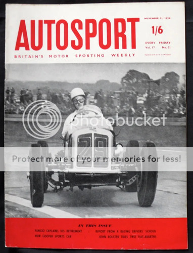 Autosport magazine nov 1958 - magazine,