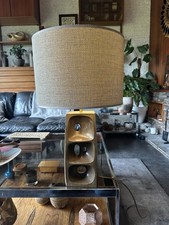 Vintage 1970s Brutalist / Modernist/  Hepworth Style Bronzed Table Lamp Base