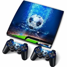 PS3 PlayStation 3 Slim Skin Stickers PVC for Console + 2 Controllers