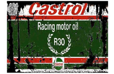 Retro Castrol R30 Metal Sign Oil Can Castrol Metal Sign Car Workshop A4 Approx