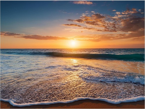 Tile mural sunset sea beach - mural,