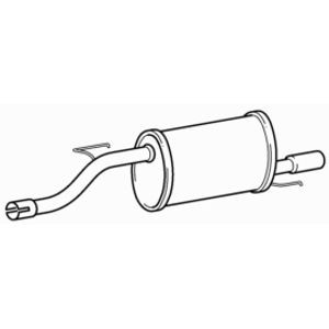 Quality rear exhaust silencer - exhaust,
