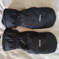 WEDZE (Decathlon) KIDS’ WARM AND WATERPROOF SKI MITTENS 100 BLACK 10 YRS