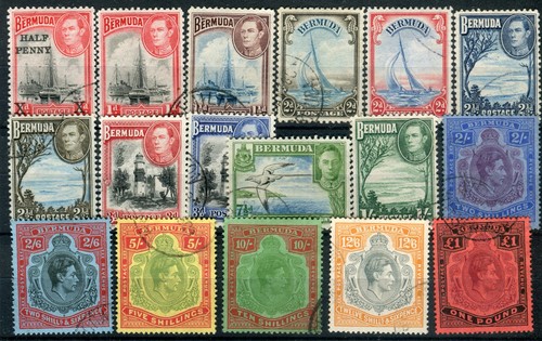 Bermuda kgvi 1938 set - bermuda, 16