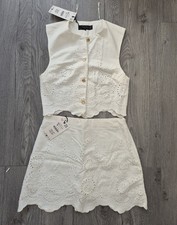 Zara White Cotton Co-ord