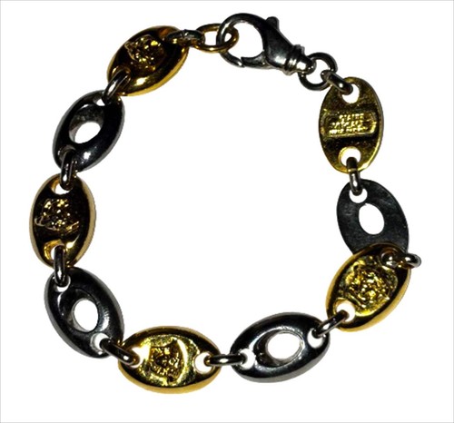 Versace two tone link - versace, bracelet