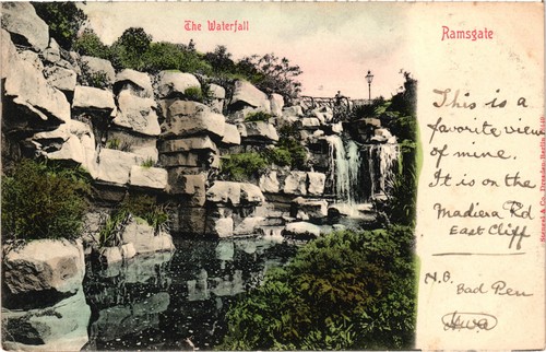 Ramsgate waterfall postcard - waterfall,