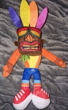 Crash Bandicoot Soft Plush Toy With Aku Aku Mask, New