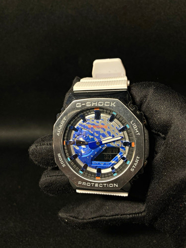 Silver and blue - and,