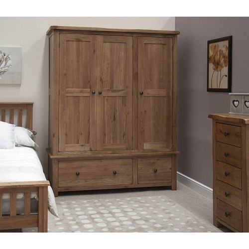 Solid oak triple - triple, wardrobe