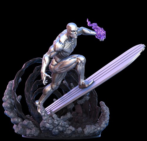 Silver surfer soaring resin - surfer,