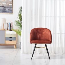 Diamond Quilted Velvet Dining Chair Accent Designer Tub Chair Velvet Arm Chair