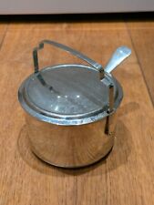 Olde Hall Stainless Steel Hinged Sugar Pot / Preserve with Spoon - Vintage
