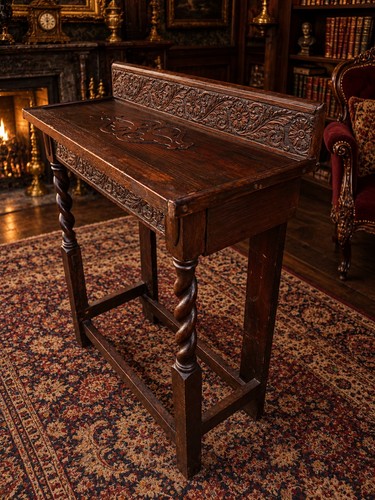 Antique carved oak console - antique,