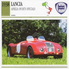 1938 LANCIA APRILIA Special Sports Classic Car Photo/Info Maxi Card