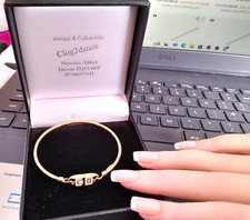 CHRISTIAN DIOR VINTAGE BRACELET ENAMEL INITIALS MID 50'S BEAUTIFUL-RARE