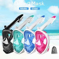 Full Face Snorkel Mask Diving Scuba Goggles Swimming Kids Adults Anti-Fog