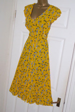 Mustard yellow floral vintage