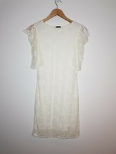 EVITA DRESS SIZE 10 12 CREAM