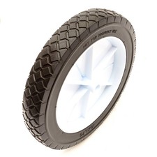 10x1.75 10" Wheel Solid PU Turf Tyre Offset 37mm Hub / 13mm Bore Lawnmower Mower