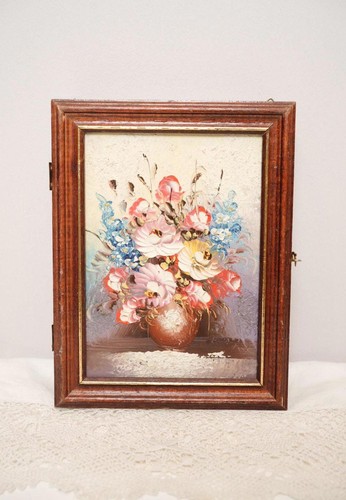 Vintage floral key cabinet - vintage,