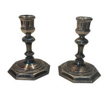 GRENADIER SILVER PLATED 2 CANDLESTICKS 4.75" APROX