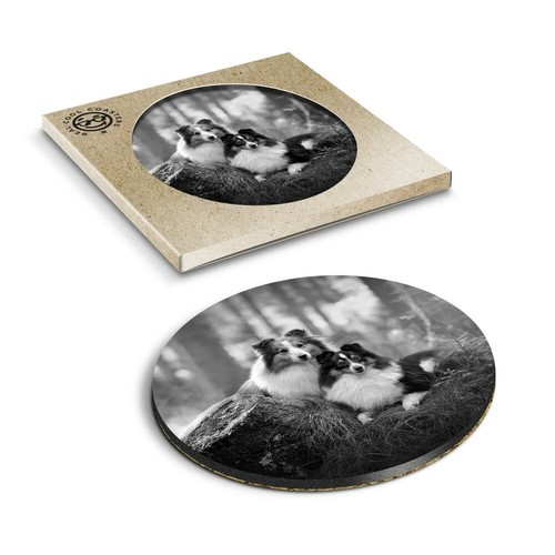Boxed round coasters bw - x,