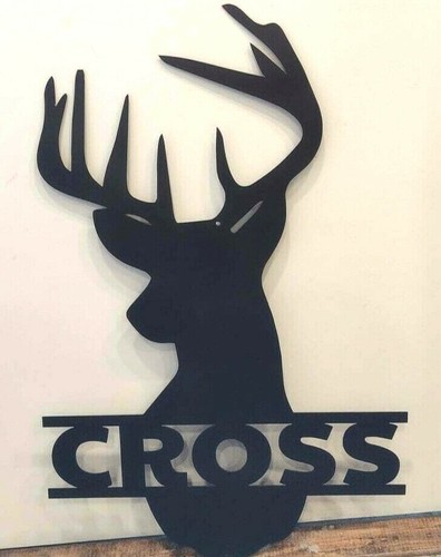 Metal deer monogram last name - deer,