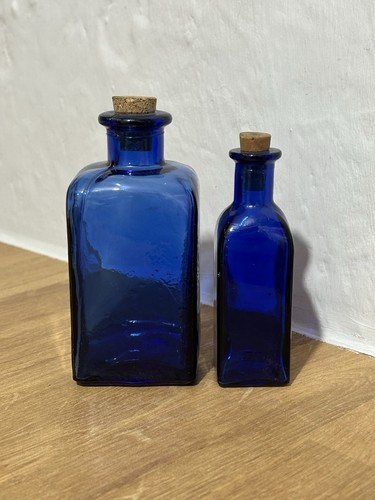 Pair vintage cobalt - cobalt, blue
