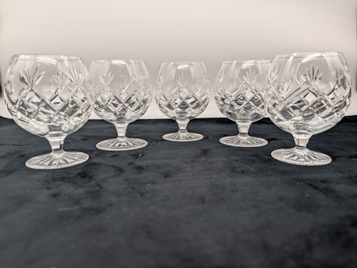 Crystal brandy glasses - crystal, x5