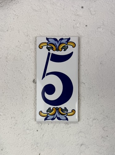 Vintage spanish ceramic number - spanish,