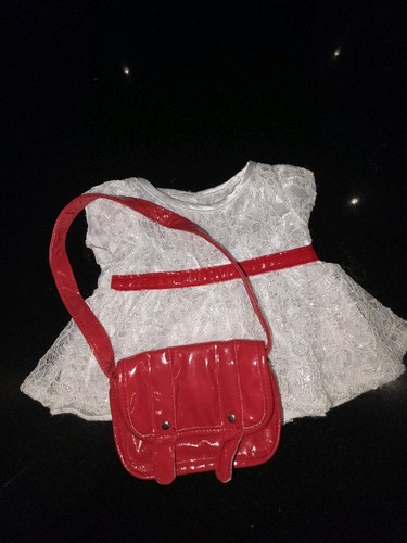 Build bear white - white, satin