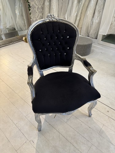 Ornate louis chair black - ornate,