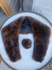 Bundle of Brown Mink Boa/collar and mink decoration in perfect condition 