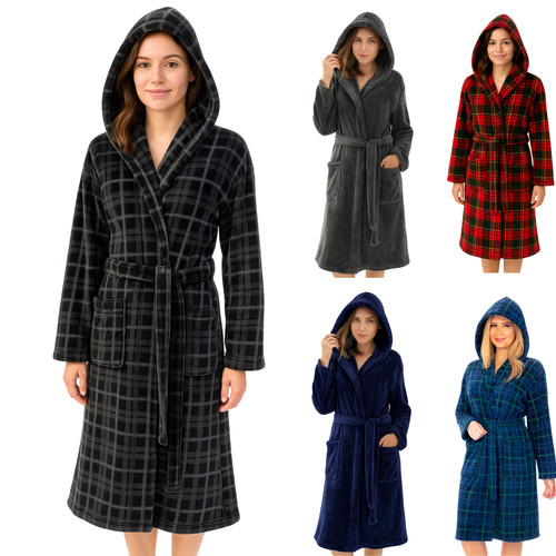 Hooded flannel fleece dressing - hooded,