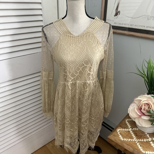 Occult dress small beige - *small,