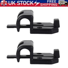 2x Black Sliding Table Rail Bracket Safety Catch Hook Motorhome Caravan Boat
